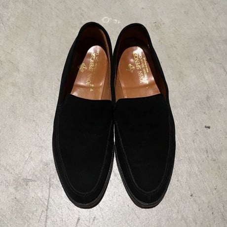 1980's JOHN SPENCER Black Nubuck Loafers