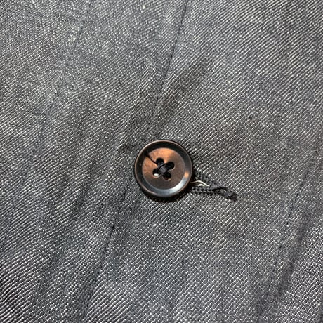 1950's British Unknown Black Denim Work Jacket Deadstock