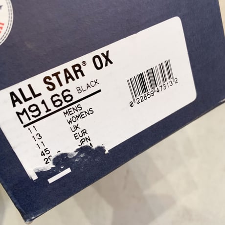 1990's CONVERSE ALL STAR Black Low Deadstock