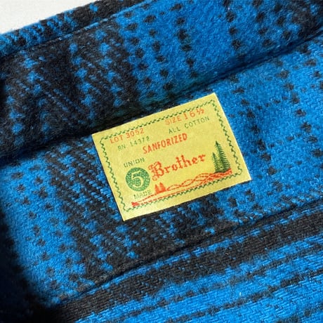 1960's 5 Brother Heavy Flannel L/S Shirt Deadstock