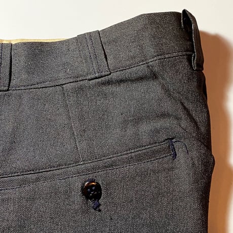 1940's〜 Unknown Black Chambray Trousers Deadstock