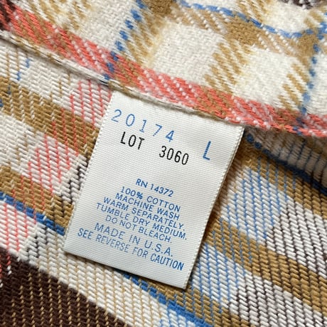 1970's〜 P-N-H Heavy Flannel L/S Shirt Deadstock