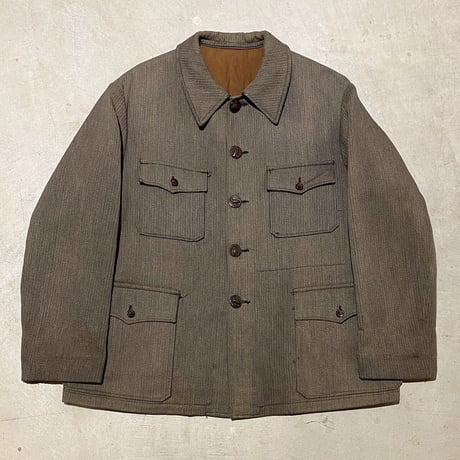 1940〜50's French Unknown Pique Hunting Jacket Deadstock