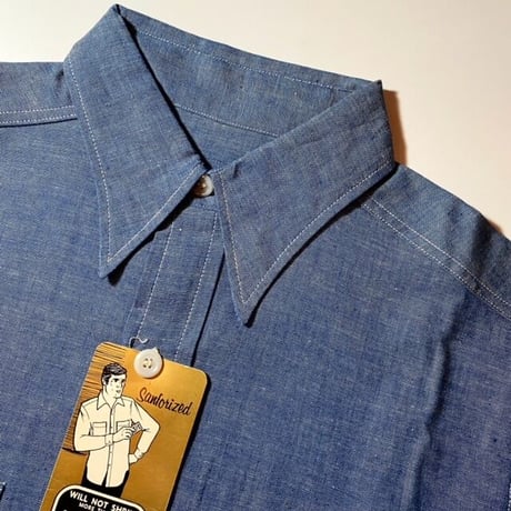 1950's〜 Unknown Chambray L/S Shirt Deadstock