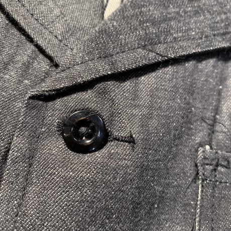 1950's British Unknown Black Denim Work Jacket
