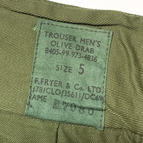 1960〜70's British Army Gurkha Trousers Deadstock