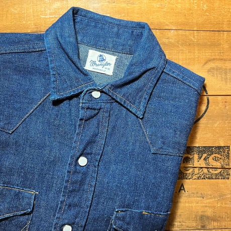 1950〜60's Wrangler 27MW Denim Western L/S Shirt