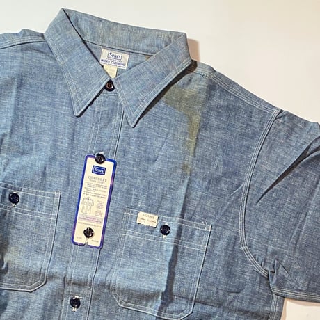 1950〜60's Sears Chambray S/S Shirt Deadstock