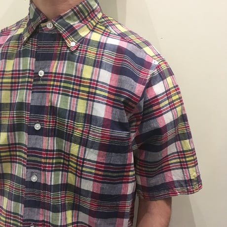 1960's h.i.s Indian Madras S/S Shirt