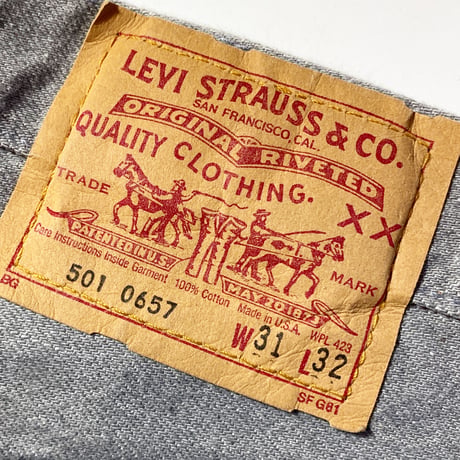 1980's Levi's 501 Gray Denim Pants Deadstock