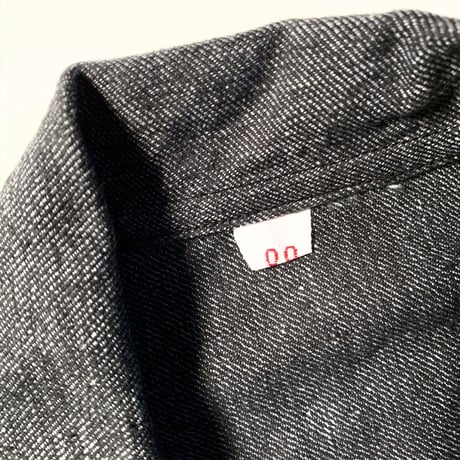 1950's French Unknown Black Chambray Atelier Coat