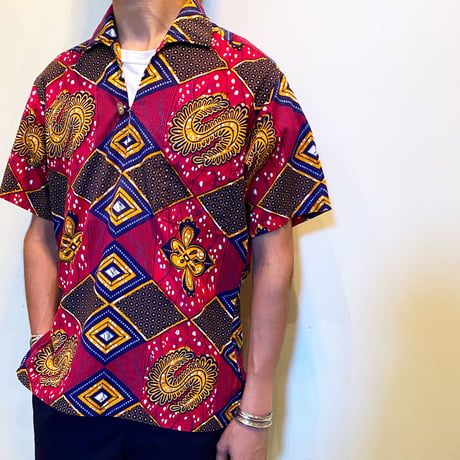 1960's Truval Skipper Pullover Batik S/S Shirt