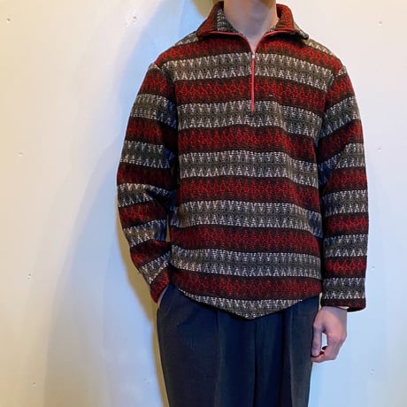1960's Unknown Pullover Wool L/S Shirt