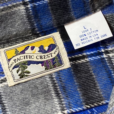 1980's〜 TRAIL PACIFIC CREST WEAR Heavy Flannel L/S Shirt Deadstock