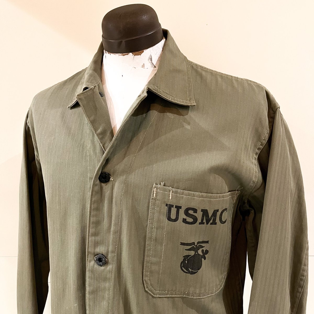 2104　1940’s USMC ヘリンボーン シャツ ジャケット 1940's USMC P-44 Herringbone Jacket | Unwave