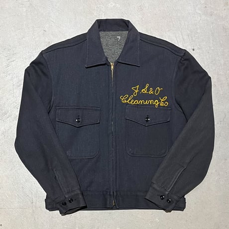 1950's〜 Unknown Black Whipcord Work Jacket