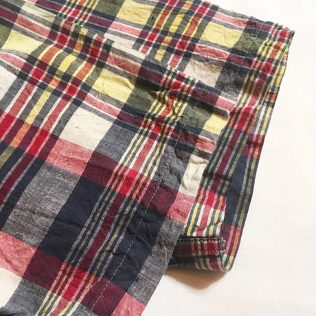 1960's h.i.s Indian Madras S/S Shirt