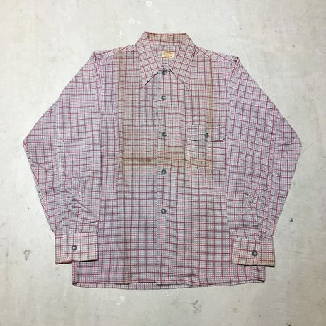 1940〜50's Gold Ribbon L/S Shirt Deadstock