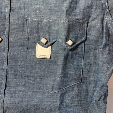 1960's DEE CEE Chambray Western L/S Shirt Deadstock