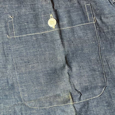 1960's RIVERSIDE Chambray L/S Shirt Deadstock