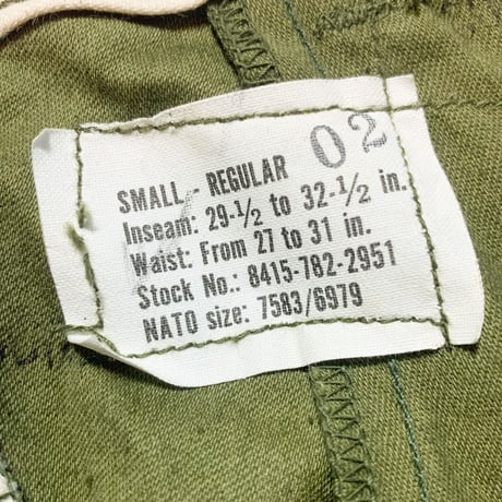 1970's US.ARMY M-65 Field Trousers Deadstock