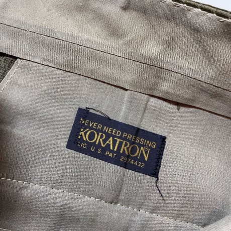 1960's KORATRON Corduroy Tapered Pants Deadstock