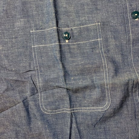 1940's US.NAVY Chambray L/S Shirt Deadstock