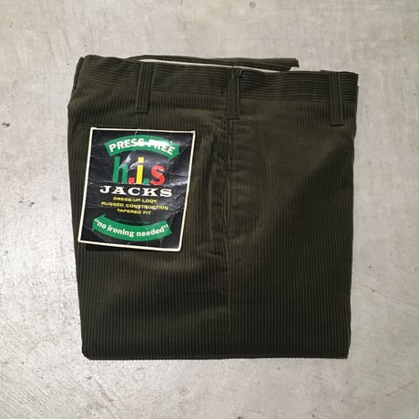 1960's h.i.s Corduroy Tapered Pants Deadstock