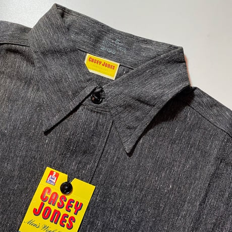 1950's CASEY JONES Black Chambray L/S Shirt Deadstock