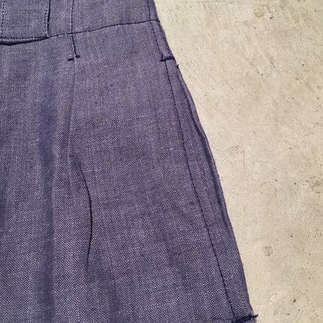 1960's French Navy Linen Short Pants Deadstock
