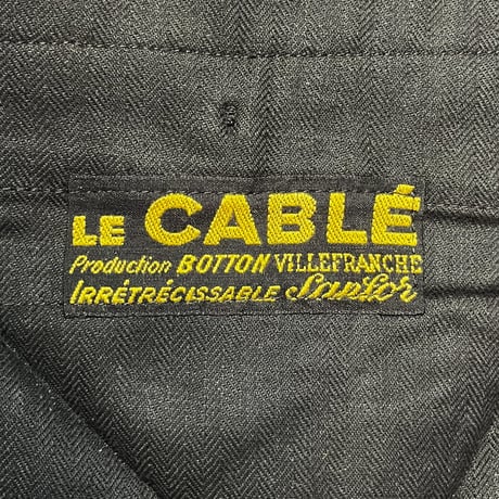 1950's LE CABLE Black Moleskin Trousers Deadstock