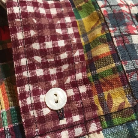 2000's〜 Polo by Ralph Lauren Madras Patchwork L/S Shirt