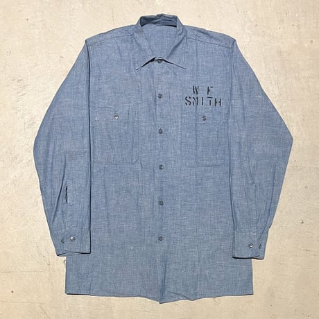 1960's US.NAVY Chambray L/S Shirt