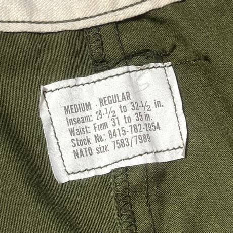 1970's US.ARMY M-65 Field Trousers Deadstock