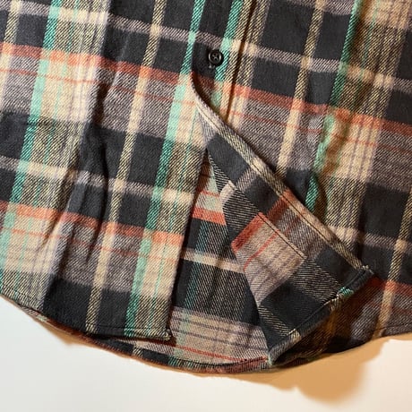 1980's RUGGED WEAR Heavy Flannel L/S Shirt Deadstock