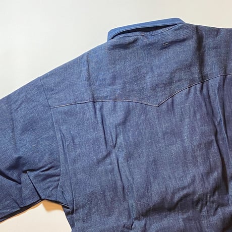 1970's WASHINGTON DEE-CEE Denim Western L/S Shirt Deadstock
