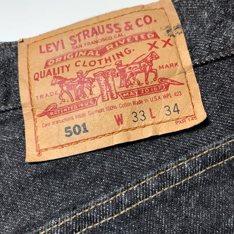 1990's Levi's 501 Black Denim Pants
