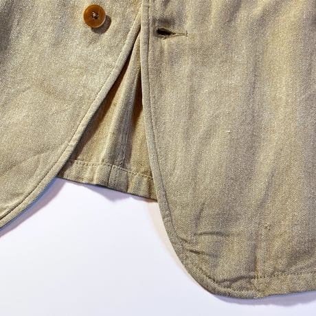 1930〜40's French Unknown Brown Covert Work Jacket