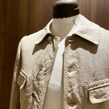 1920〜30's French Unknown Linen Jacket
