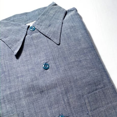 1960's Unknown Chambray L/S Shirt Deadstock
