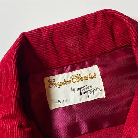 1960's TOWN TOPIC Corduroy L/S Shirt Deadstock