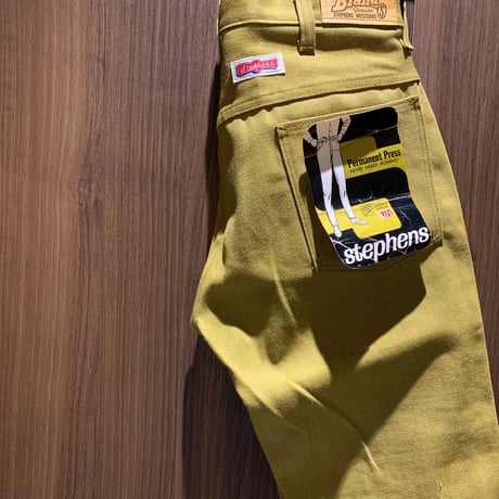 1960's Stephens Brown Denim Tapered Pants Deadstock