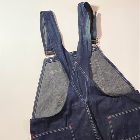 1950's SILVER STREAK Denim Overall Sun Fade Deadstock