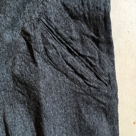1950's French Unknown Black Chambray Atelier Coat
