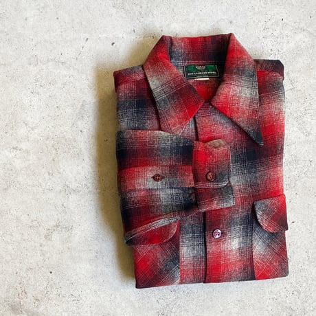 1940〜50's BLACK BEAR Wool L/S Shirt Deadstock