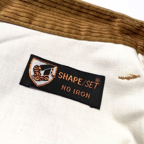 1960's Unknown Corduroy Tapered Pants Deadstock
