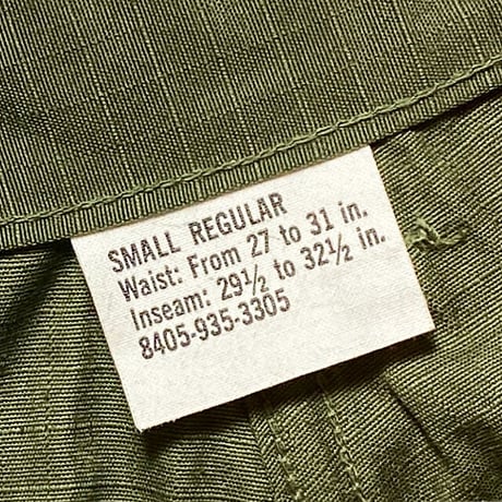 1960's US.ARMY Jungle Fatigue 4th Trousers Deadstock