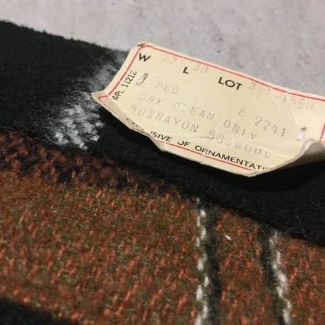 1960's MILLER Wool Lowrise Tapered Pants Deadstock