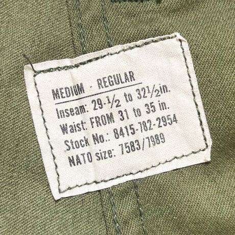 1970's US.ARMY M-65 Field Trousers Deadstock