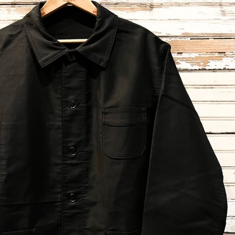 1940〜50's LE MONT ST MICHEL Black Moleskin Jacket Deadstock